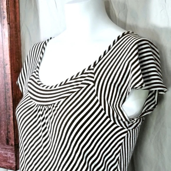 Michael Kors Striped Curve Hugging Top - Picture 2 of 7